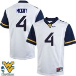 Men's West Virginia Mountaineers NCAA #4 Kennedy McKoy White Authentic Nike Stitched College Football Jersey IH15F27YJ